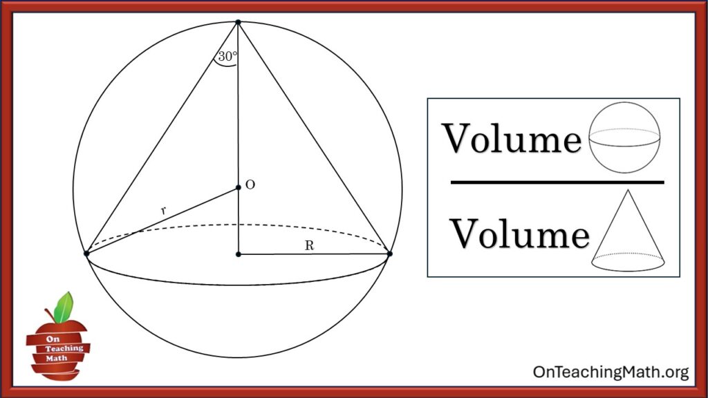 Cone inscribed in a sphere